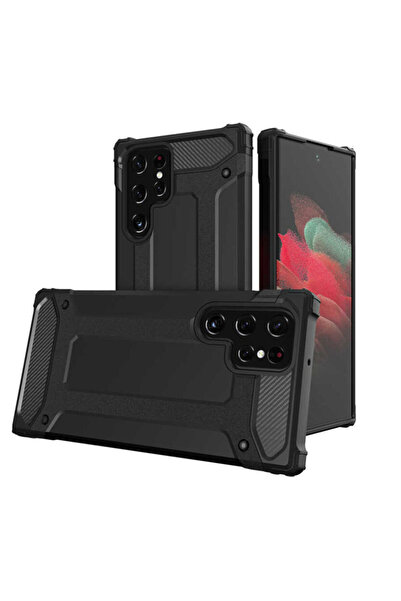 Optim Solution Husa din silicon pentru Samsung Galaxy S23 Ultra, Armour, Black