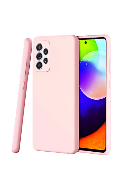 Optim Solution Husa din silicon pentru Samsung A52, Interior Microfibra, Roz