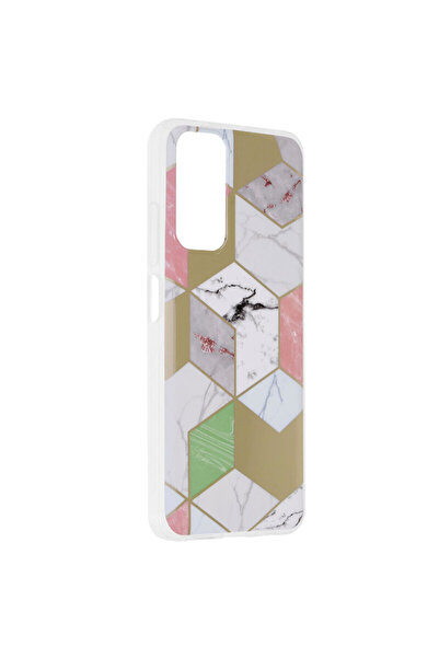 Optim Solution Husa de protectie pentru Honor 50 SE, Silicon TPU, Marble Design, Roz Deschis