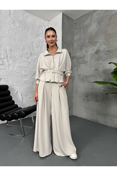 Elif Özbey Butik Σετ Modal με Πέτρινη Ζώνη Μέσης