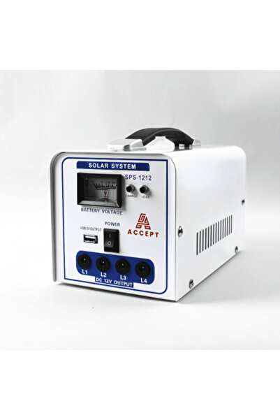 ACCEPT نظام الطاقة الشمسية SPS-1212 مع 4 مصابيح LED