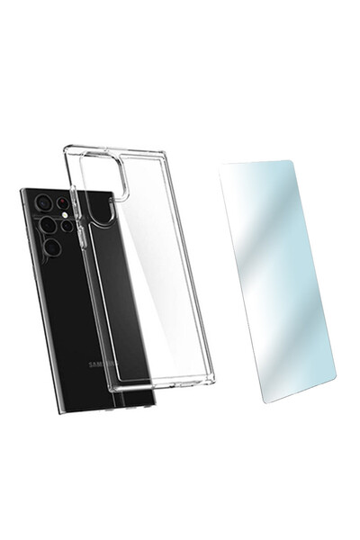 Optim Solution Set Husa din silicon si Folie protectie pentru Samsung Galaxy ...