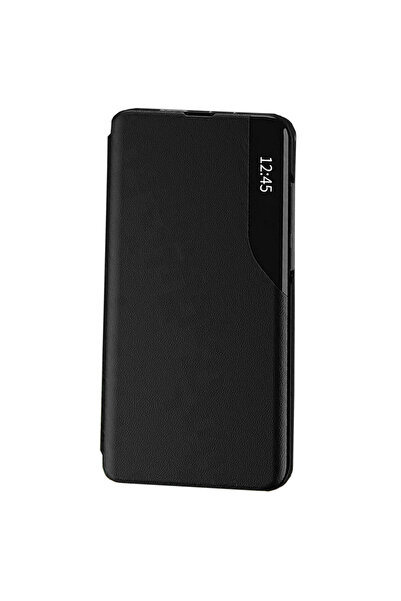 Optim Solution Husa Flip din Piele pentru Xiaomi Redmi Note 10 Pro, Magnetic Close, Smart View, Smart Stand, Negru