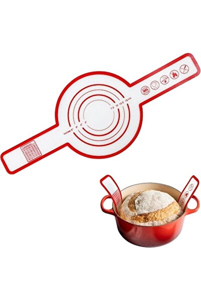 VALA Covoraș silicon copt pâine, Advantage, rezistent căldură, ușor curățat, gradații, 53x21cm, roșu/alb