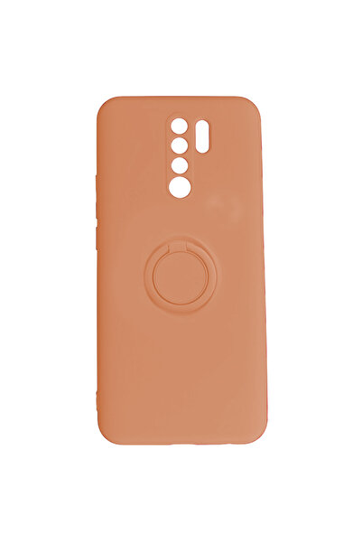 Optim Solution Husa de silicon pentru Xiaomi Redmi 9, Magnetic Ring Holder, S...