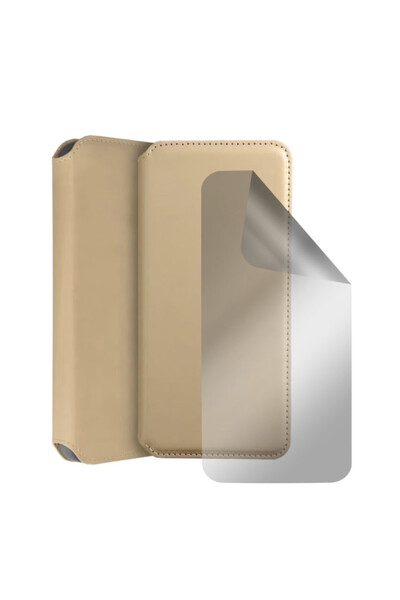 Optim Solution Set Husa Flip si Folie Silicon Clear pentru Xiaomi Redmi 10A, ...