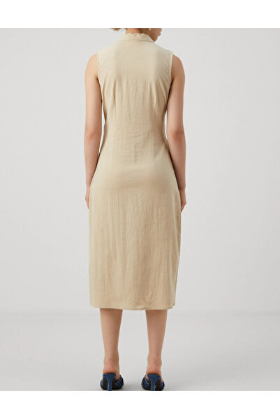 JDY midi dress, beige