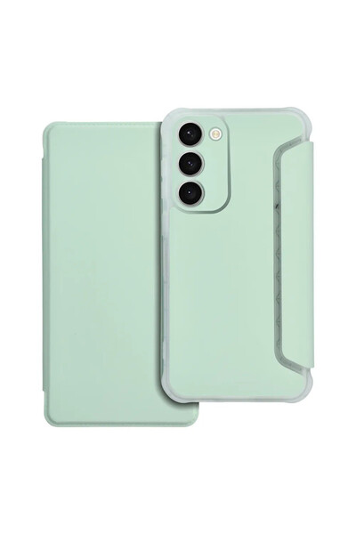 Optim Solution Husa Flip din Piele PU pentru Samsung Galaxy A54, Inchidere Magnetica, Tip Carte, Verde Deschis