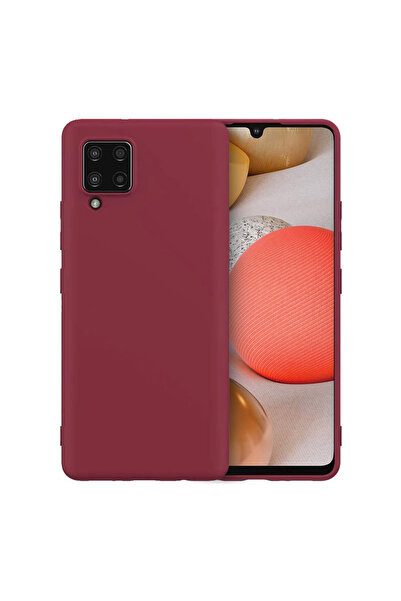 Optim Solution Husa de silicon Matt pentru Samsung Galaxy A42 5G, Visiniu