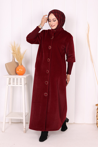 Bym Fashion 70048 Coat Burgundy