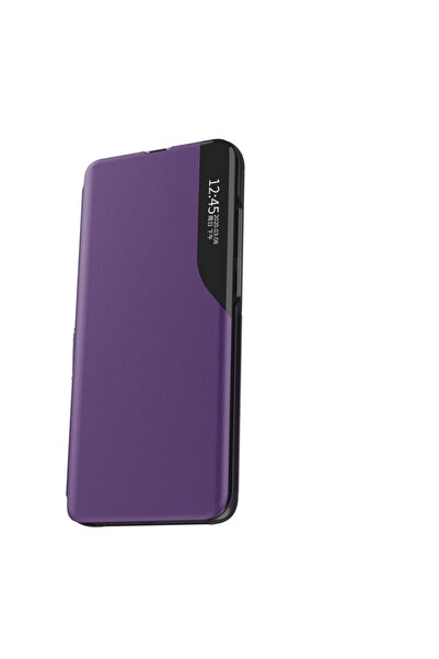 Optim Solution Δερμάτινη θήκη για Samsung Galaxy A12 σε μωβ χρώμα