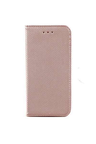 Optim Solution Husa Flip din Piele PU compatibila cu Apple iPhone 14 Pro, inchidere magnetica, Soft Close, Rose