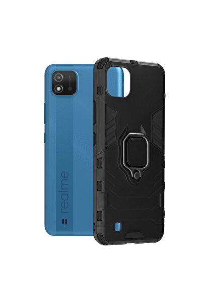Optim Solution Husa Armor Ring pentru Realme C11 (2021), Army Shield, Inel Ma...