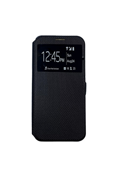 Optim Solution Husa Tip carte pentru Huawei Nova Y70, View Window, Proficient Protection, Negru