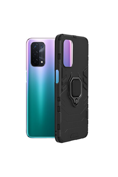 Optim Solution Husa Armor Ring pentru Oppo A54 5G / A74 5G, Army Shield, Inel...