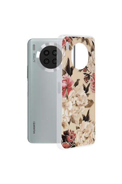 Optim Solution Husa din Silicon pentru Huawei Nova 8i, silicon TPU, Floral Pr...