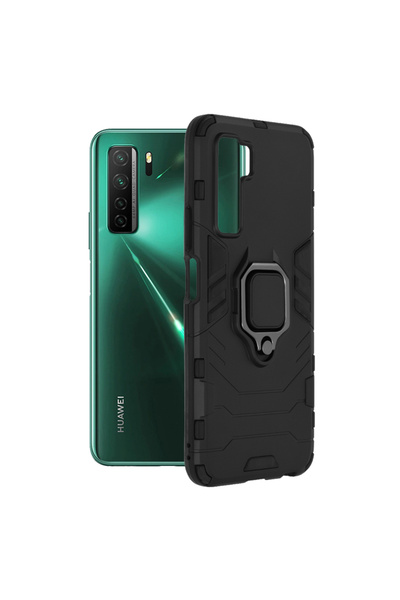 Optim Solution Husa Armor Ring pentru Huawei P40 lite 5G, Army Shield, Inel M...