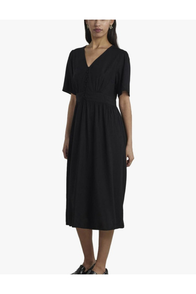 PIECES midi dress, black
