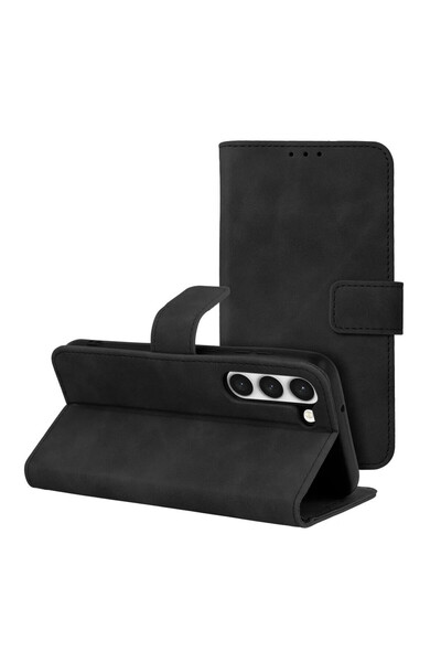 Optim Solution Husa Flip din Piele pentru Samsung Galaxy A53 5g, Inchidere Magnetica, Tip Carte, Design unic, Negru