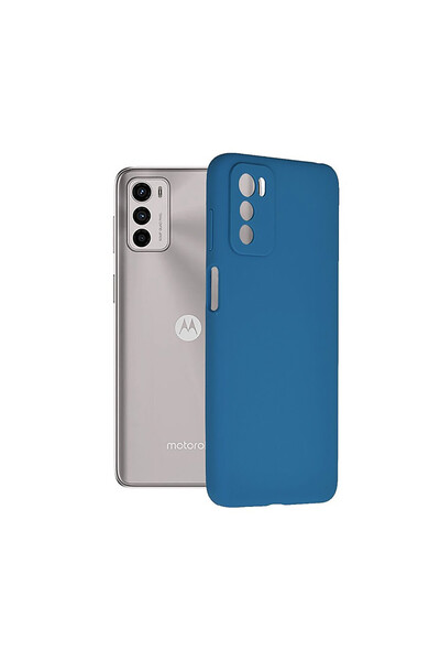 Optim Solution Husa de silicon TPU cu Microfibra pentru Motorola Moto G42, In...