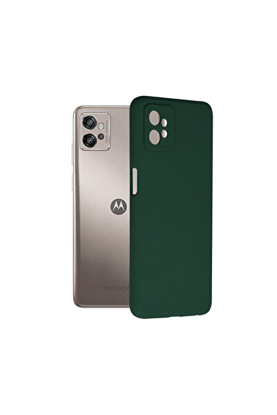 Optim Solution Husa de silicon TPU cu Microfibra pentru Motorola Moto G32, In...