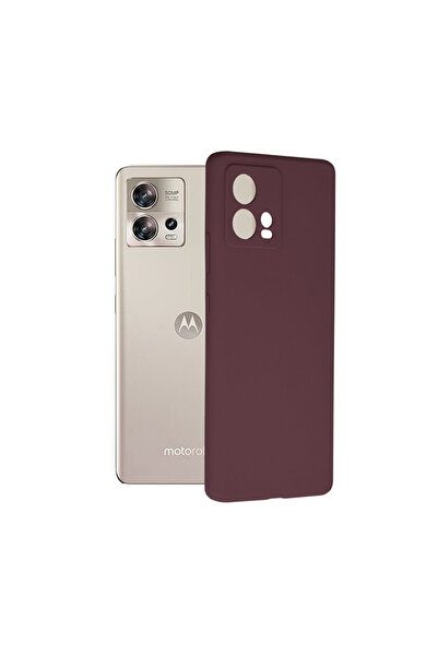 Optim Solution Husa de silicon TPU cu Microfibra pentru Motorola Edge 30 Fusi...