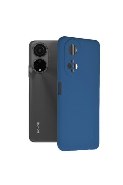 Optim Solution Husa din silicon compatibila cu Honor X7, Bleumarin