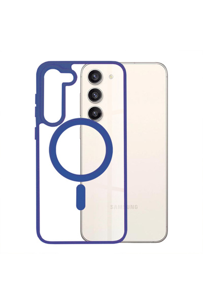 Optim Solution Husa de protectie MagSafe Colorat pentru Samsung Galaxy S23, Silicon TPU, Optim Solution, Albastru