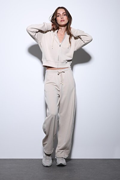 Antioch Beige Basic Straight Leg Women's Sweatpants