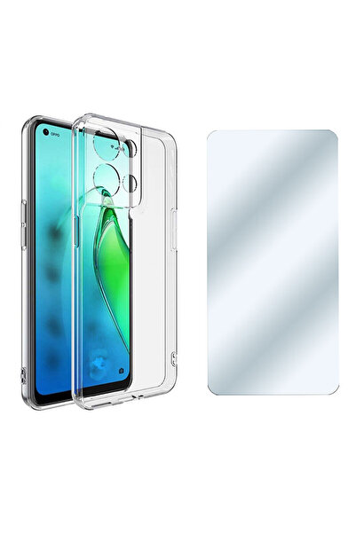 Optim Solution Set Husa din silicon si Folie Protectie pentru Oppo Reno 8 5G,...