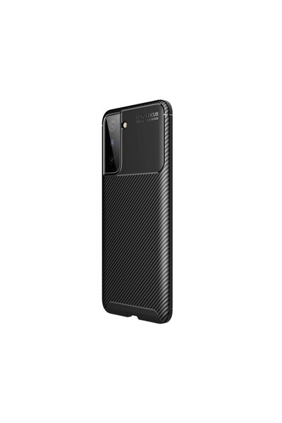 Optim Solution Husa Auto Focus Carbon pentru Samsung Galaxy S21 Plus, neagra
