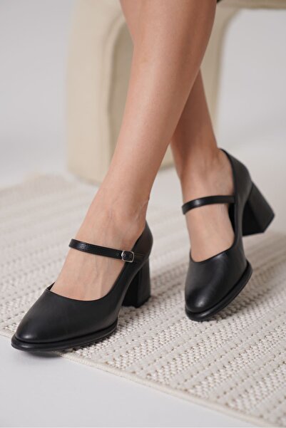 Loyano Bella Slay Black Skin Women's Heeled Shoes