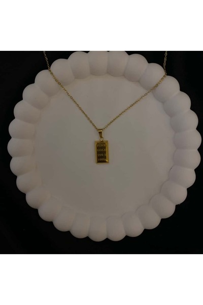 KİVAAKSESUAR Külçe Gram Altın Çelik Kolye