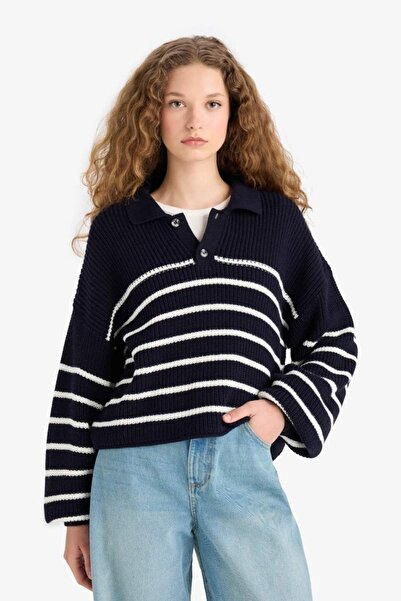 DeFacto Women's Sweater C4918Ax/Nv31 Navy