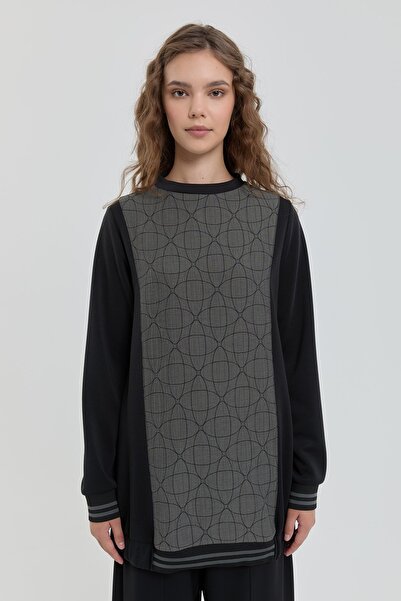 Nihan Ribana Detaylı Sweat Siyah