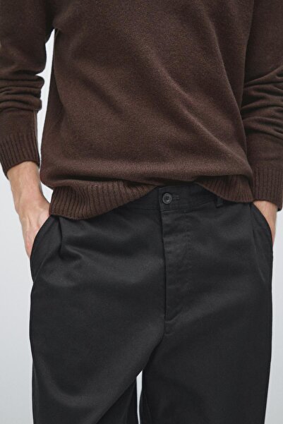Massimo Dutti %100 pamuklu geniş paça pantolon