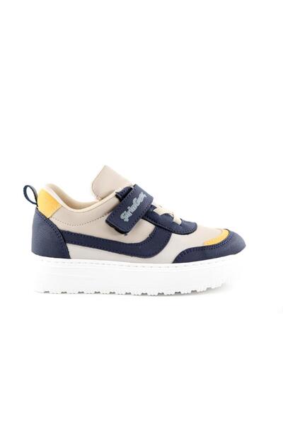 Şirin Bebe 251-3 Navy Blue Yellow Kids Sneakers