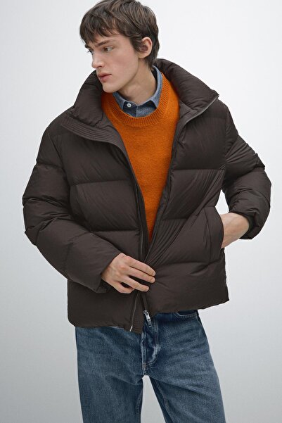 Massimo Dutti Su geçirmez kapüşonlu şişme mont