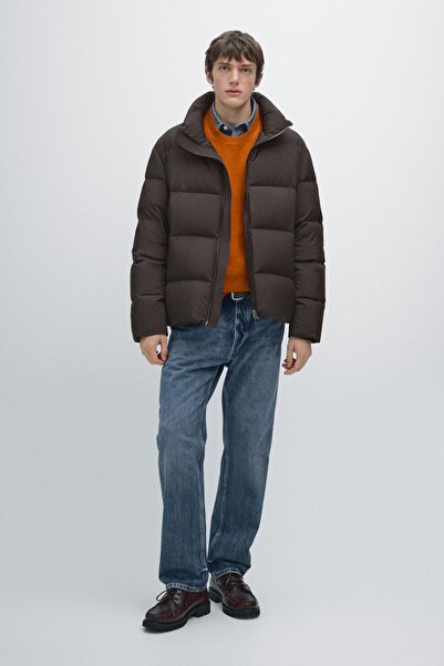Massimo Dutti Su geçirmez kapüşonlu şişme mont
