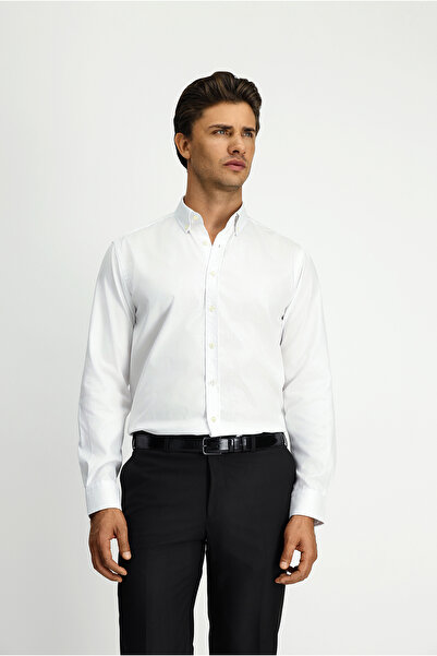 Kiğılı Long Sleeve Regular Fit Plain Cotton Shirt