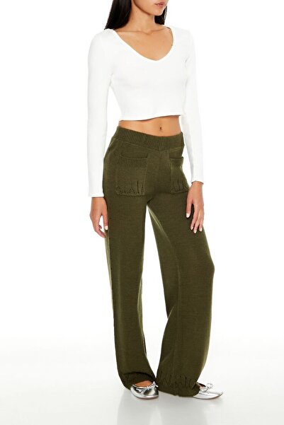 Forever 21 Triko Cep Detaylı Pantolon