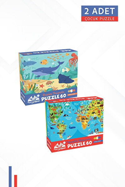 Neverland 2 ADET 60 PARÇA - OCEAN FRIENDS (OKYANUS ARKADAŞLARI) VE WORLD DISC...