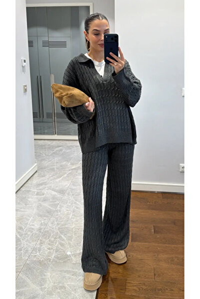 My Blog Gray Knitwear Set - 98074