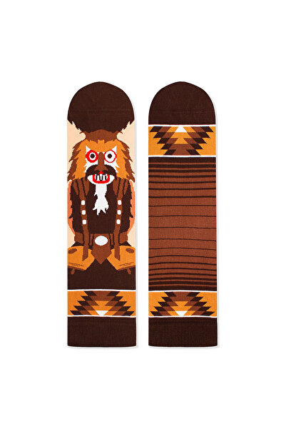 Pirin Hill Sosete bumbac ARTY SOCKS Mask Brown