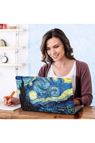 ALAYRA International Van Gogh Starry Night 3M Vinyl Laptop Skin – Reusable Protector for 29.5–39.6 cm Laptops