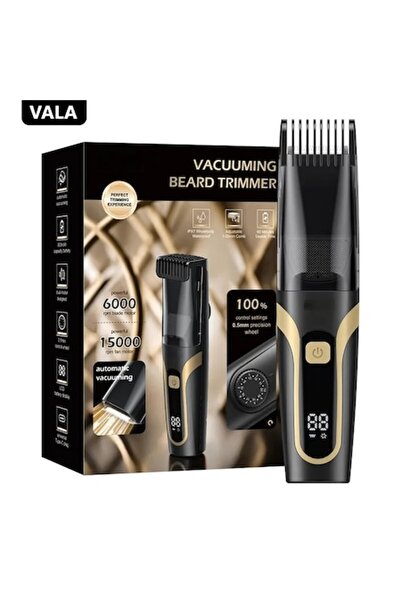 VALA Aparat de tuns pentru barbă și păr cu aspirator, umed și uscat, VS500BK