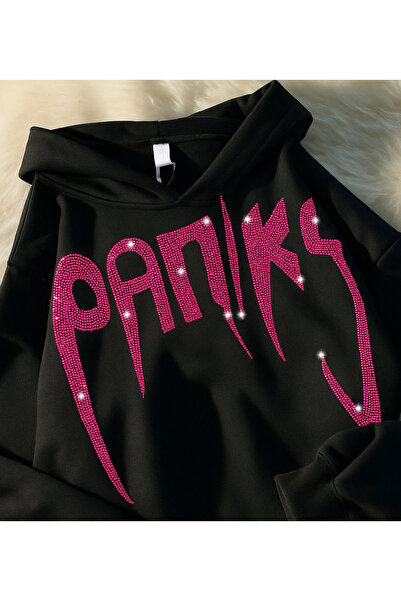 Gofeel Unisex Oversize Panks Parıltılı Taş Baskılı Sweatshirt