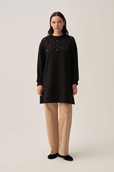 ALLDAY Siyah-Pamuklu Droplu Sweat