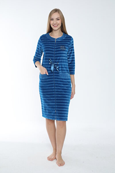 ROMEO LİFE Rochie de damă din amestec de bumbac, catifea, cu fermoar 3836