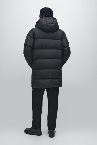 Massimo Dutti Su itici uzun şişme mont